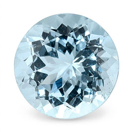 2.06 ct Round Natural Aquamarine : Fine Blue