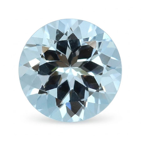 1.50 ct Round Natural Aquamarine : Blue
