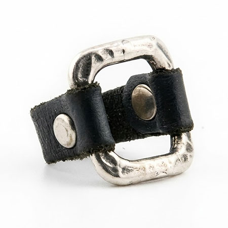 Sterling Silver 925 & Leather Unisex Ring