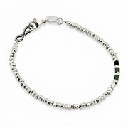 Sterling Silver 925 & small green coral 