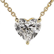 14K Yellow Gold 1.50cttw Lab Grown Diamond Pendant