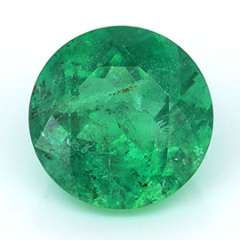 0.96 ct Round Natural Emerald : Fine Green