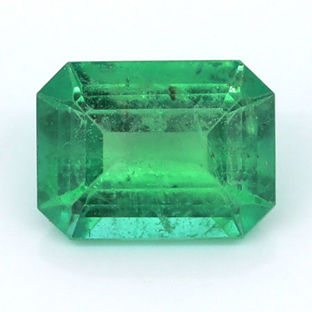 1.32 ct Emerald Cut Natural Emerald : Fine Green