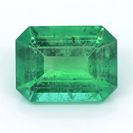 1.32 ct Emerald Cut Natural Emerald : Fine Green