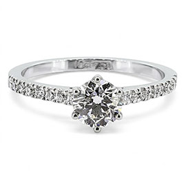 18K White Gold Multi Stone Ring : 0.92 cttw Diamonds