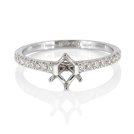 18K White Gold Multi Stone Setting : 0.25 cttw Diamonds