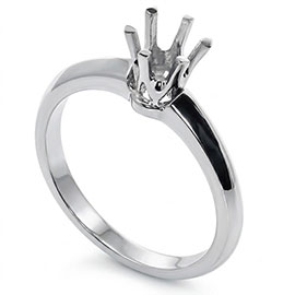 18K White Gold Solitaire Setting
