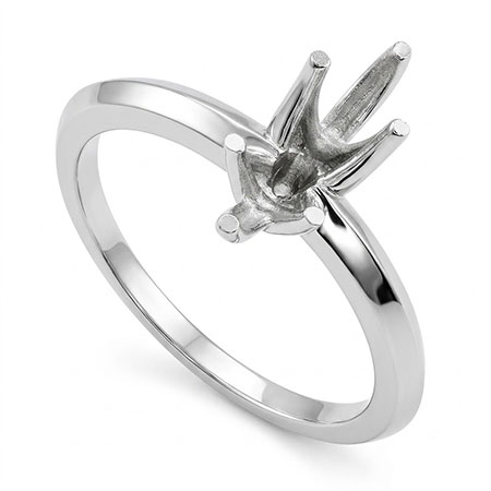 18K White Gold Solitaire Setting