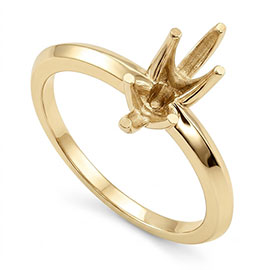 18K Yellow Gold Solitaire Setting