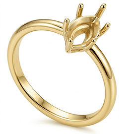 14K Yellow Gold Solitaire Setting