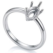 14K White Gold Setting
