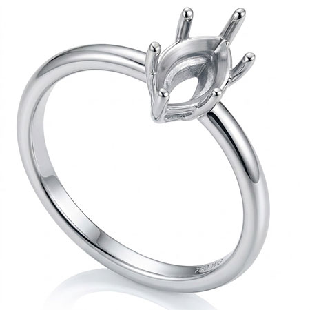 14K White Gold Solitaire Setting