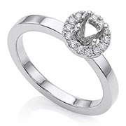 Platinum 0.14ct Diamond Setting