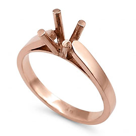 18K Rose Gold Solitaire Setting