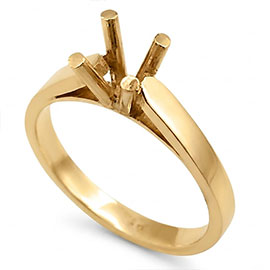 18K Yellow Gold Solitaire Setting