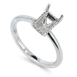 Platinum Multi Stone Setting : 0.07 cttw Diamonds