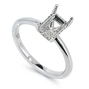 Platinum 0.07cttw Diamond Setting