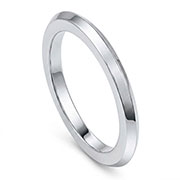 14K White Gold Wedding Band