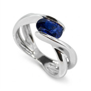 18K White Gold 1.00ct Sapphire Ring
