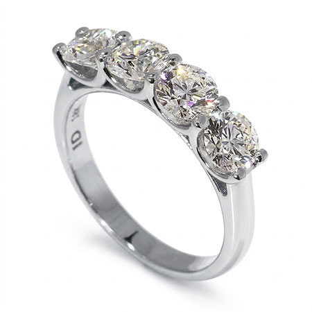 14K White Gold Multi Stone Ring : 2.00 ct Lab Grown Diamonds