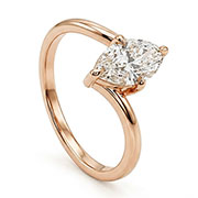 14K Rose Gold 1.00ct Diamond Ring