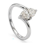 14K White Gold 1.00ct Diamond Ring