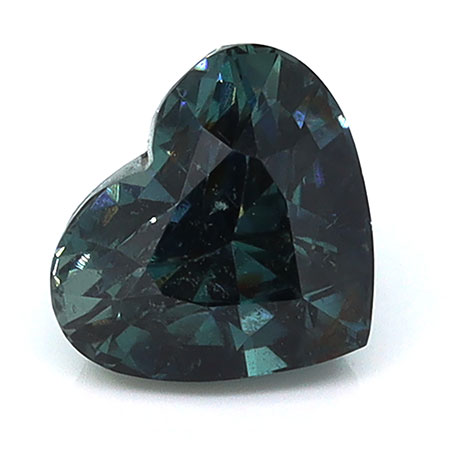 1.58 ct Heart Shape Natural Blue  Sapphire : Greenish Blue - Teal