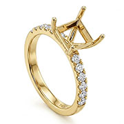 14K Yellow Gold 0.40cttw Diamond Setting