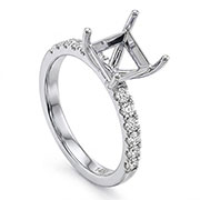 14K White Gold 0.40cttw Diamond Setting