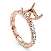 14K Rose Gold 0.40cttw Diamond Setting