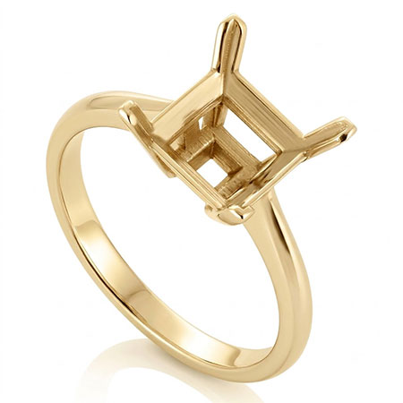 18K Yellow Gold Solitaire Setting