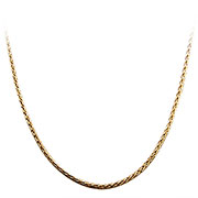 14K Yellow Gold Wheat Chain