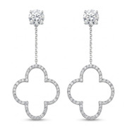 14K White Gold 2.20cttw Diamond Earrings