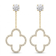 14K Yellow Gold 2.20cttw Diamond Earrings