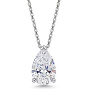 14K White Gold 1.50cttw Lab Grown Diamond Pendant
