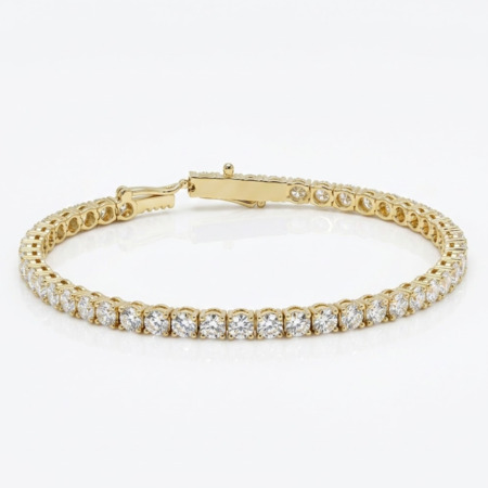 14K Yellow Gold Tennis Bracelet : 5.50 cttw Diamonds