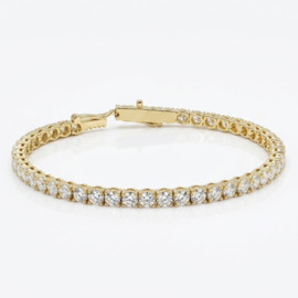 14K Yellow Gold Tennis Bracelet : 5.50 cttw Diamonds