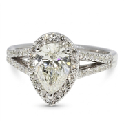 14K White Gold 1.32cttw Lab Grown Diamond Ring
