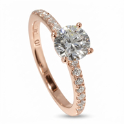 14K Rose Gold 1.28cttw Lab Grown Diamond Ring