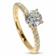 14K Yellow Gold 1.70cttw Lab Grown Diamond Ring
