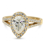 14K Yellow Gold 1.32cttw Lab Grown Diamond Ring