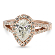 14K Rose Gold 1.32cttw Lab Grown Diamond Ring