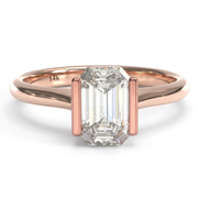 14K Rose Gold 1.00ct Lab Grown Diamond Ring