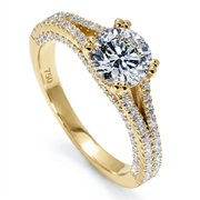 14K Yellow Gold 2.04cttw Lab Grown Diamond Ring