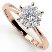 14K Rose Gold 1.00ct Lab Grown Diamond Ring