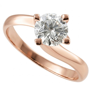 14K Rose Gold 1.00ct Lab Grown Diamond Ring
