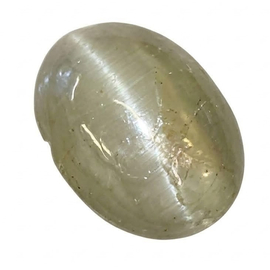0.82 ct Cabochon Natural Chrysoberyl Cat’s Eye Quartz : Greenish Yellow