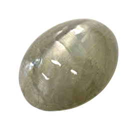 0.69 ct Cabochon Natural Chrysoberyl Cat’s Eye Quartz : Light Grayish Green