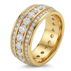 14K Yellow Gold Multi Stone Ring : 2.00 cttw Diamonds