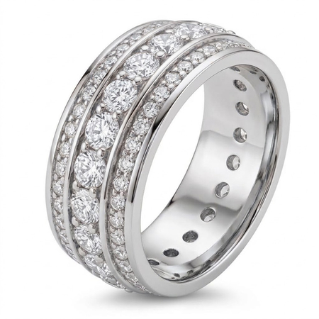 14K White Gold Multi Stone Ring : 2.00 cttw Diamonds
